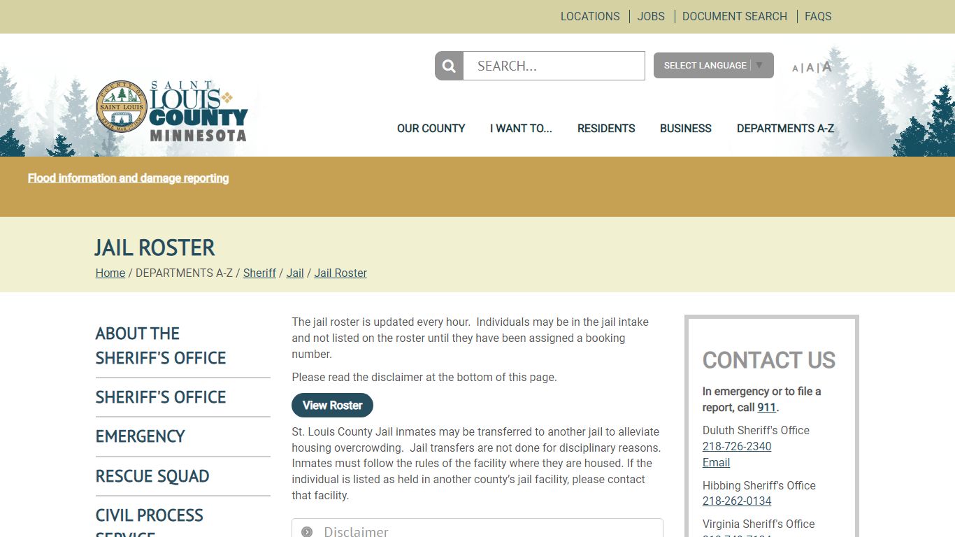 Jail Roster - St. Louis County, Minnesota